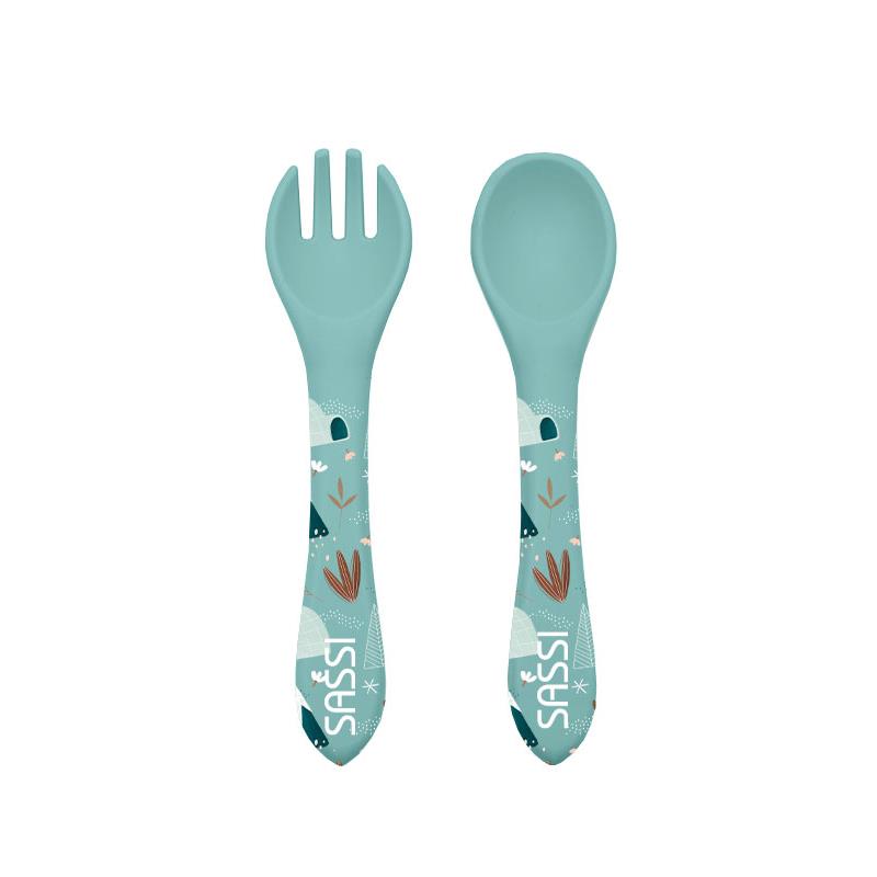 Sassi Junior - Cuillere et fourchette BLEU Sassi Junior