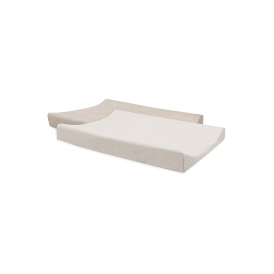 Jollein Lot de 2 housses matelas à langer Éponge Oatmeal Sand 50x70 cm