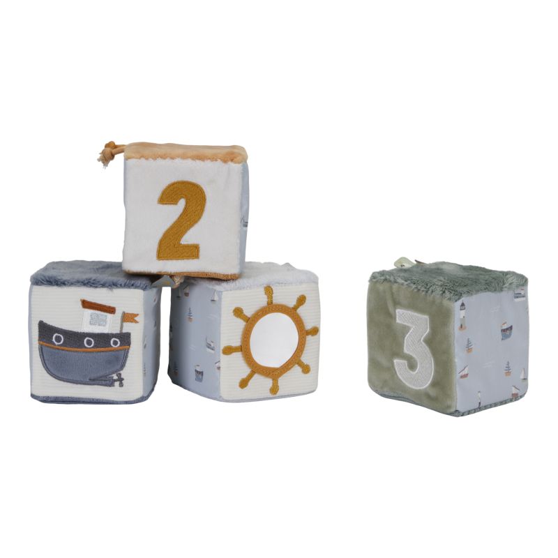 4 cubes doux MULTICOLORE Little Dutch