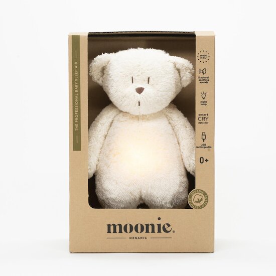 Moonie Moonie ourson nature bio Blanc polaire  Moonie Moonie ourson nature bio Blanc polaire