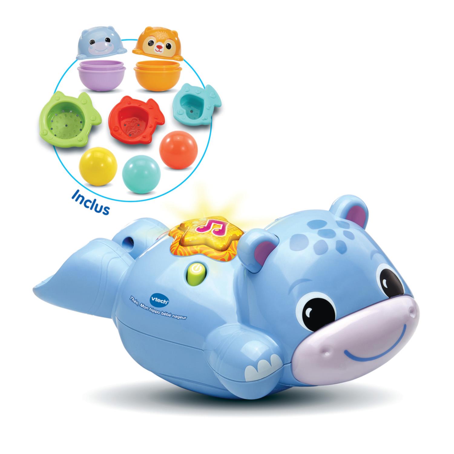 VTech Baby - Jouet de bain Théo, mon hippo bébé nageur MULTICOLORE Vtech Baby