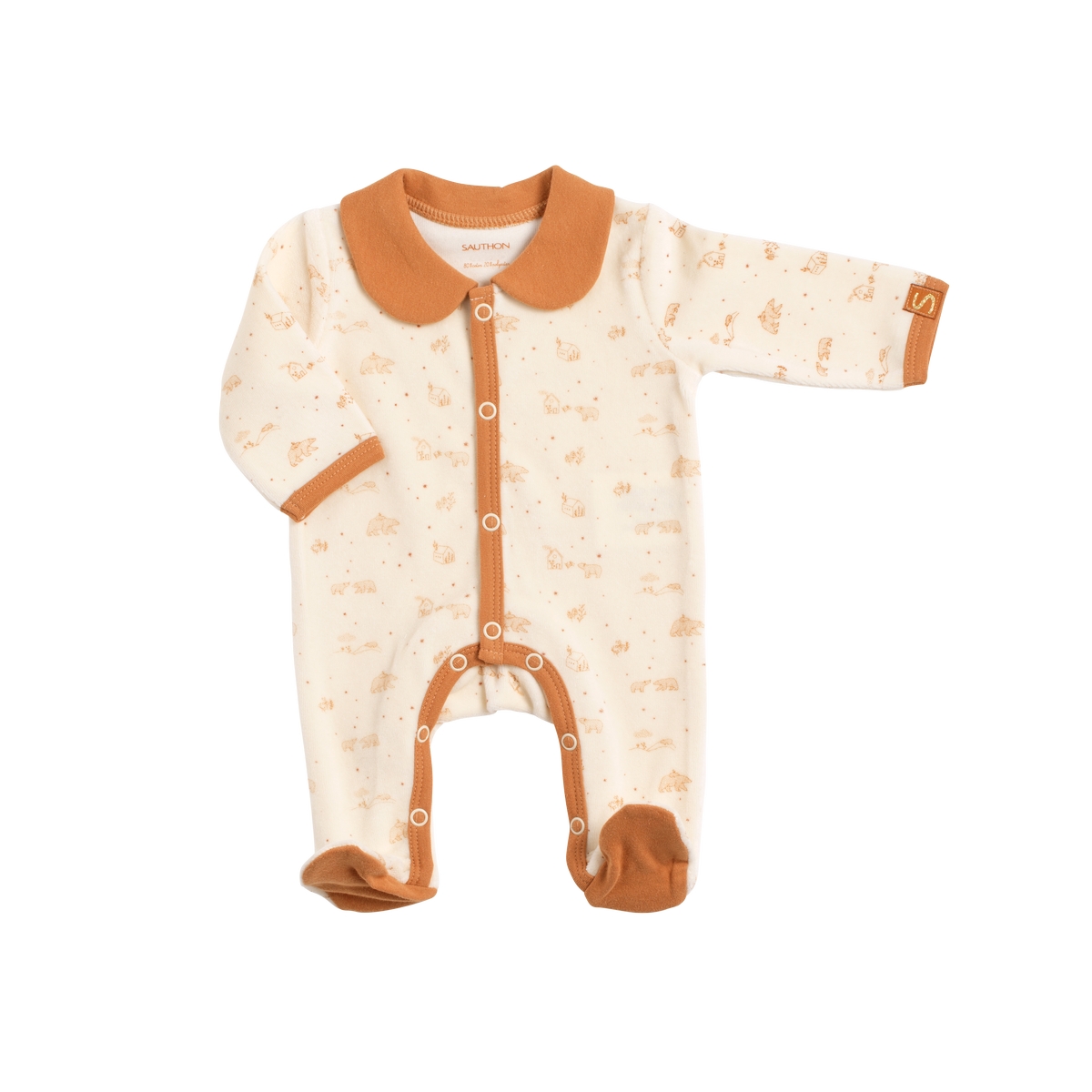 Sauthon - Pyjama avec col Orsino BEIGE Sauthon