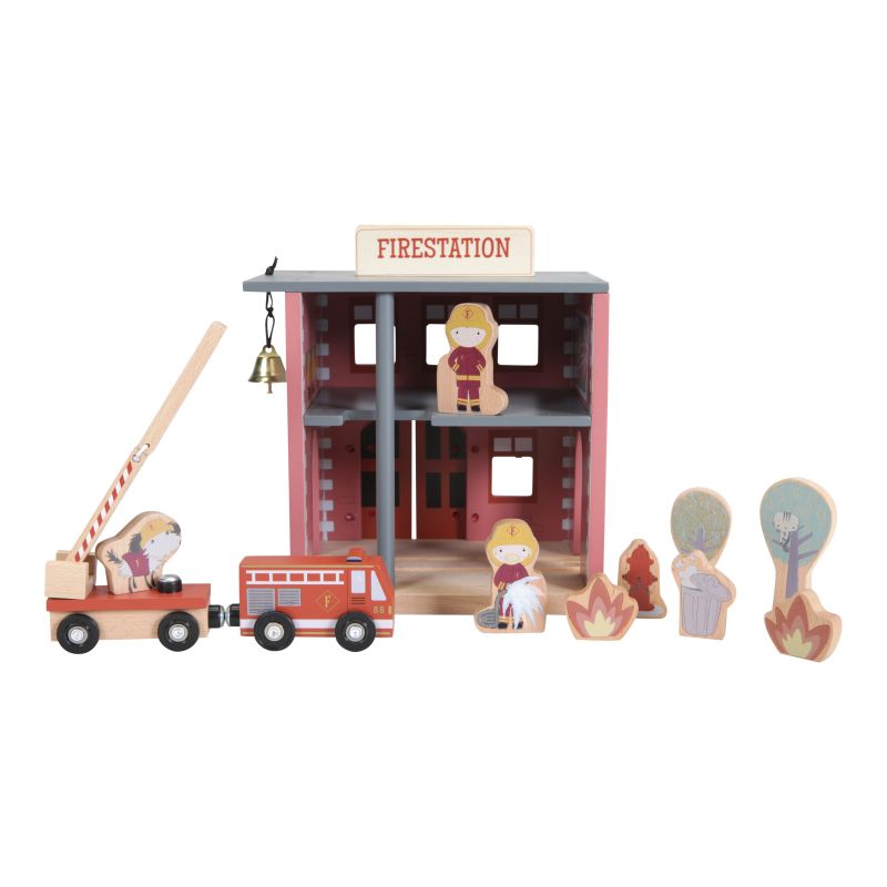 LITTLE DUTCH - Circuit train en bois MULTICOLORE Little Dutch