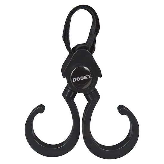 Dooky Set de 2 Crochet 360° pour poussette Noir  Dooky Set de 2 Crochet 360° pour poussette Noir