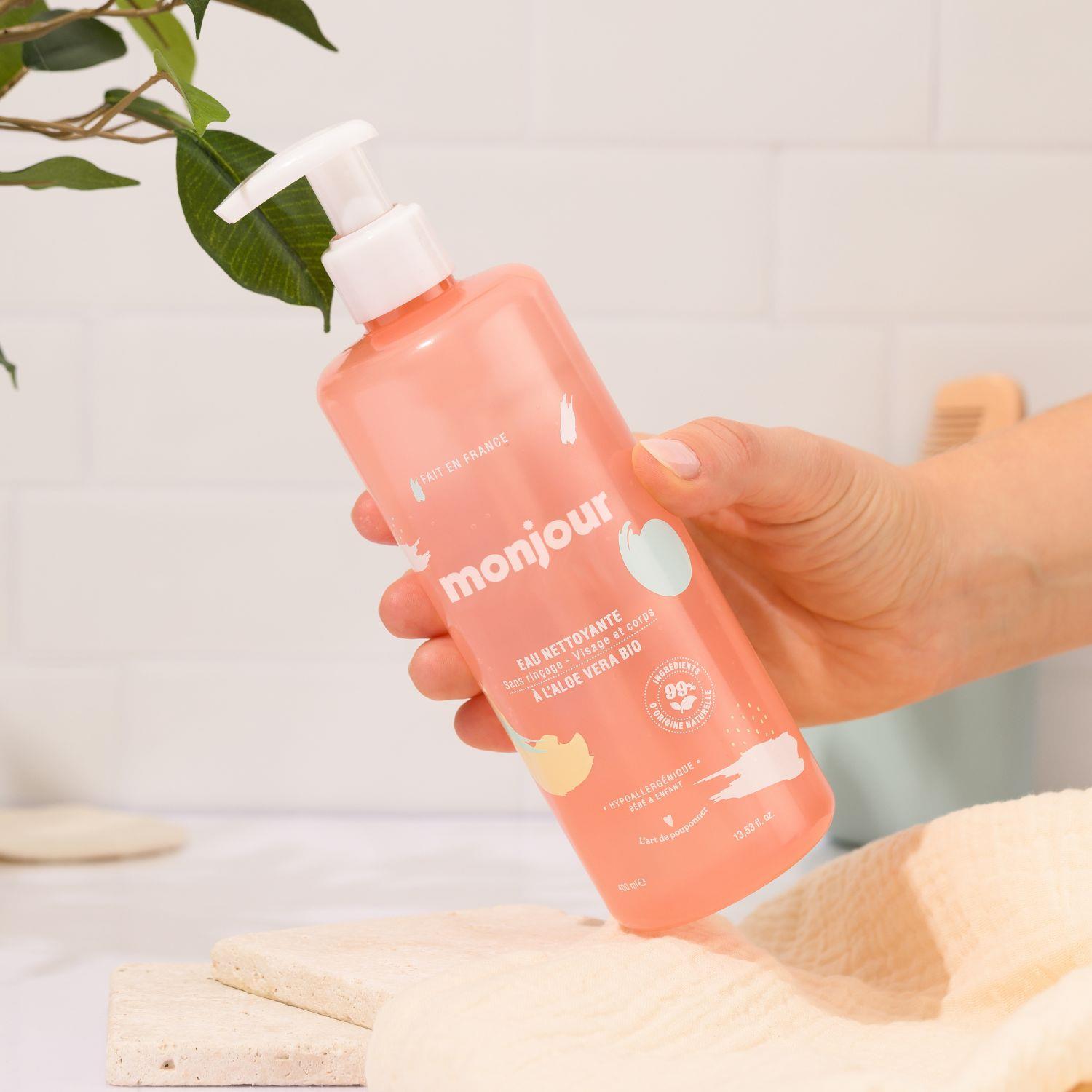 Eau nettoyante visage et corps ROSE Monjour