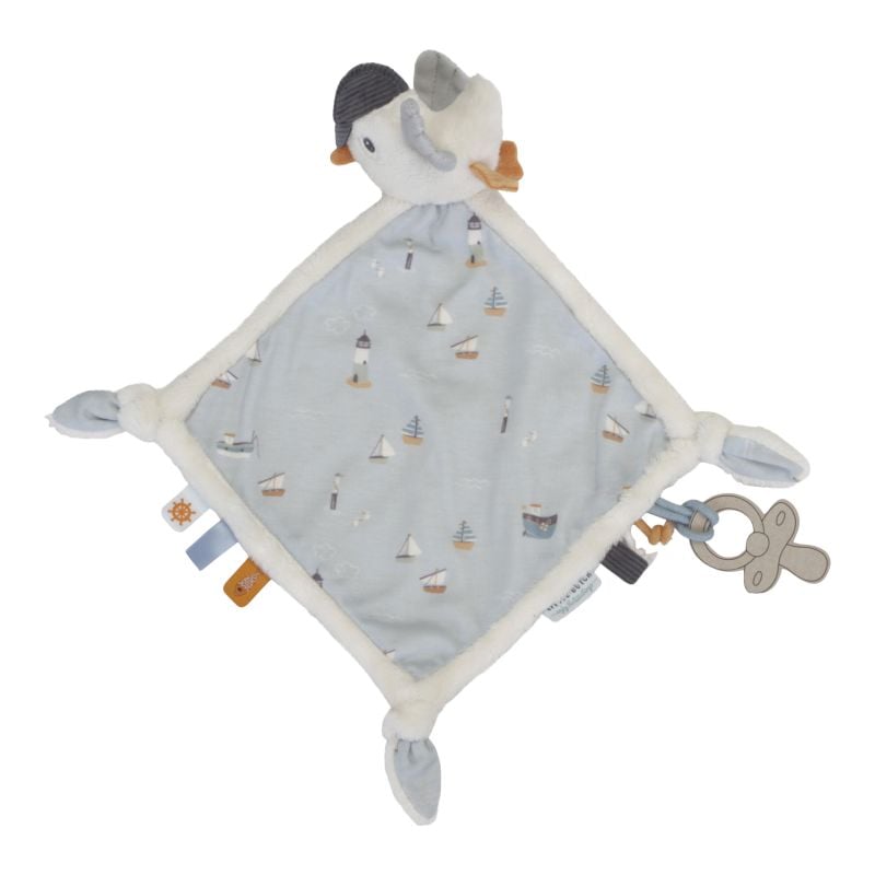 LITTLE DUTCH - Doudou carré Mouette BLEU Little Dutch
