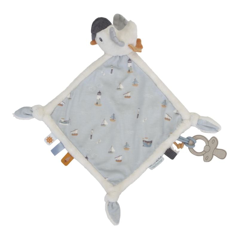 Doudou carré Mouette BLEU Little Dutch