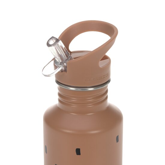 Lässig Gourde pour enfant inox Happy Prints Caramel  Lässig Gourde pour enfant inox Happy Prints Caramel