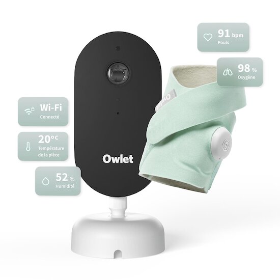 Owlet Pack Dream Sock + Dream Sight Cam Menthe 