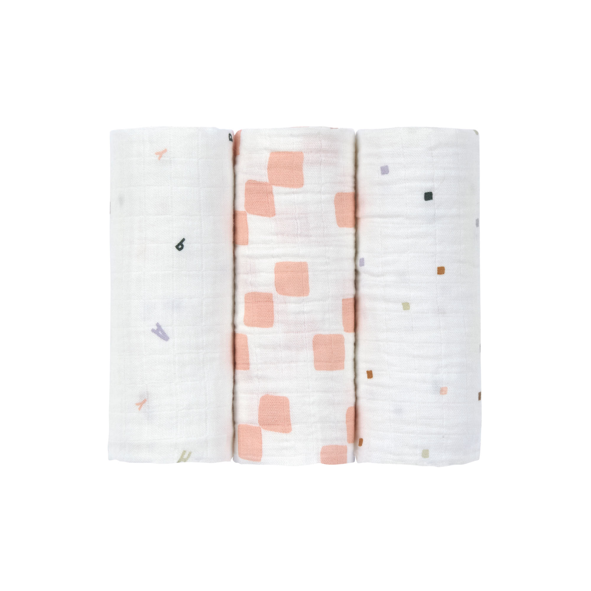 Lange mousseline 3 pcs Happy Fruits ROSE Lässig