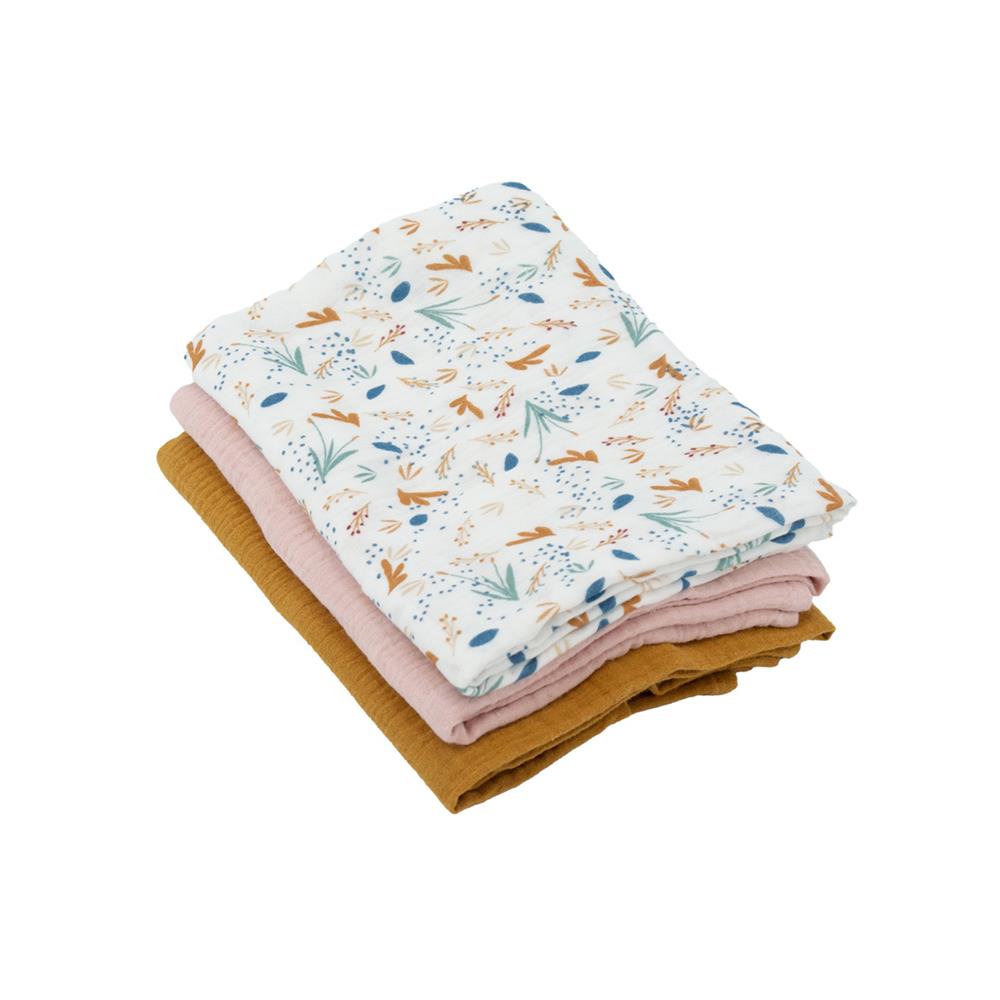 Domiva - Lot 3 Langes Mousseline MULTICOLORE Domiva