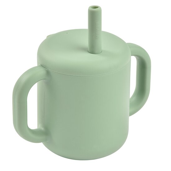 Béaba Tasse paille silicone sage green  