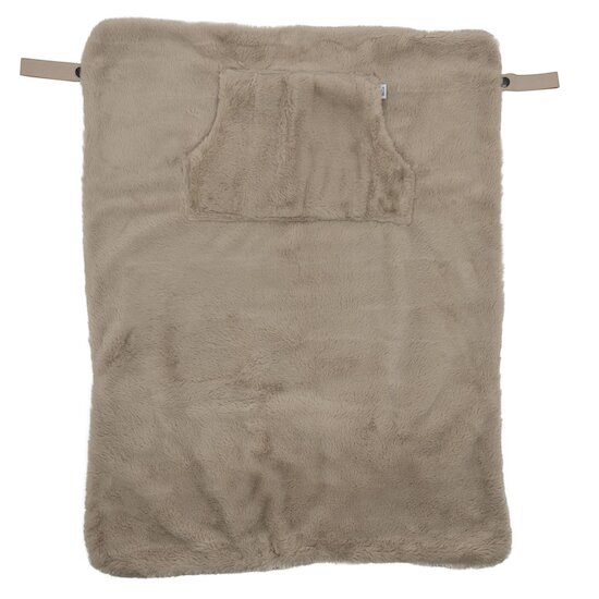 BB&Co Couverture nomade fausse fourrure angora Beige 