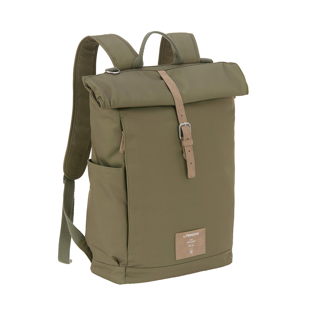 Lässig - Sac à dos à langer Rolltop Green Label VERT Lässig