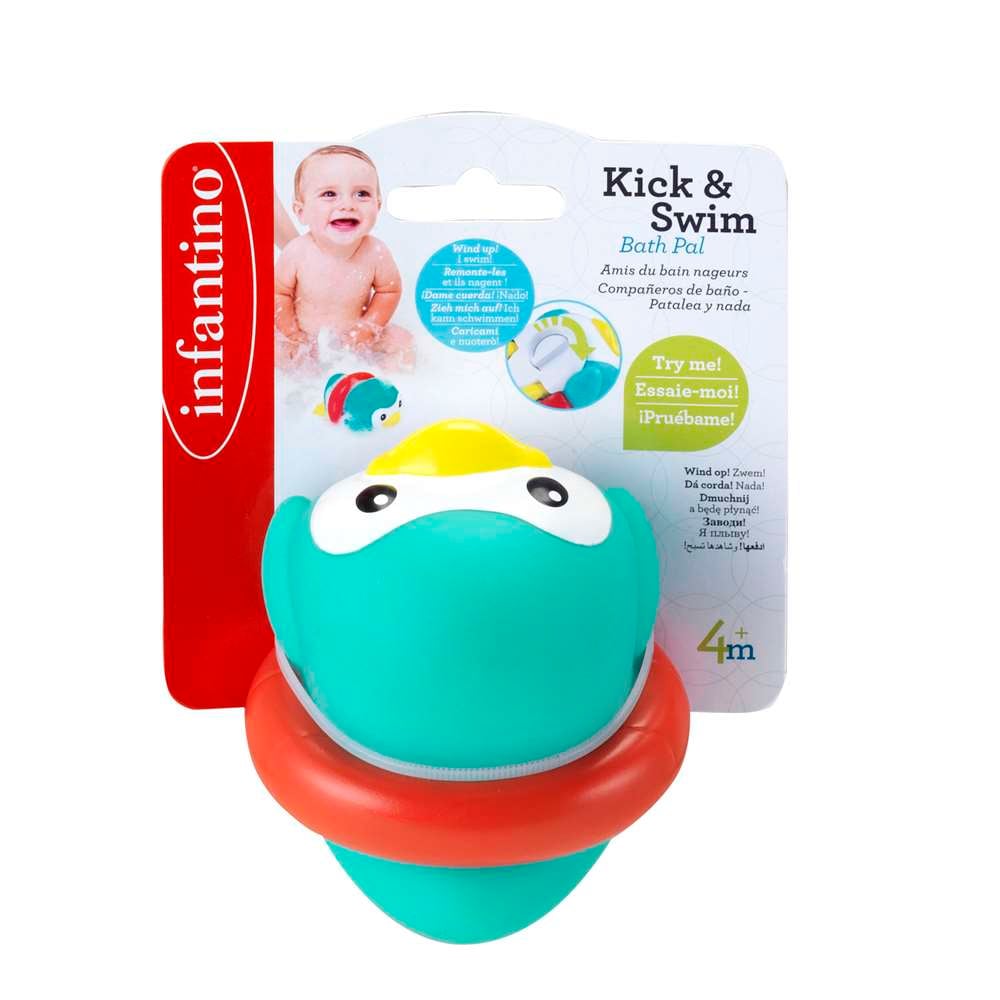 Jouet de bain à remonter Pingouin MULTICOLORE Infantino