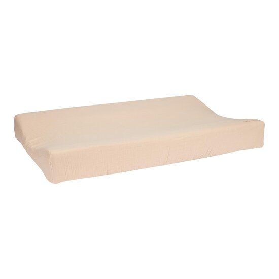 Little Dutch Housse pour matelas à langer en gaze de coton Pure Beige 50x70 cm