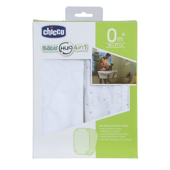 Chicco 2 draps housse pour transat Baby Hug bear 