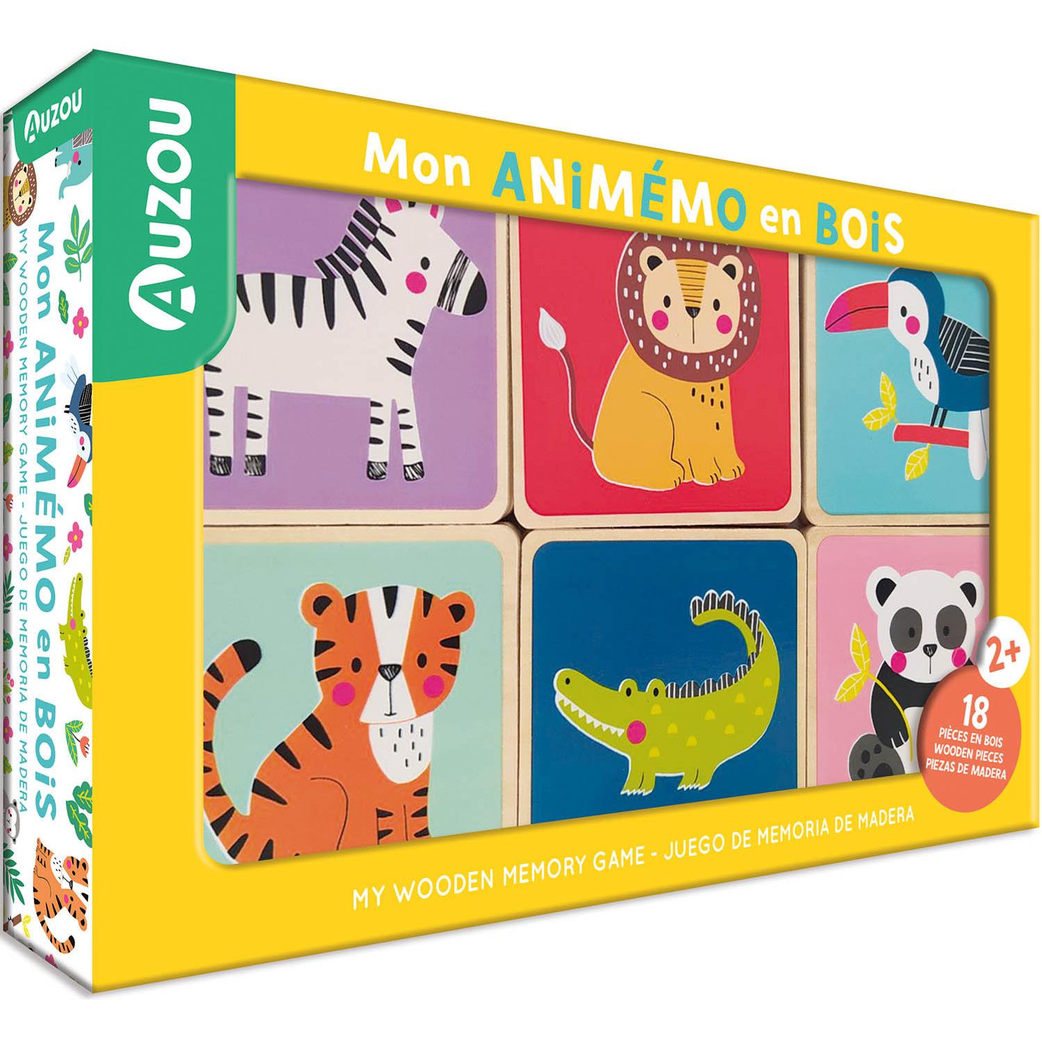 Livre Mon animémo en bois MULTICOLORE Auzou