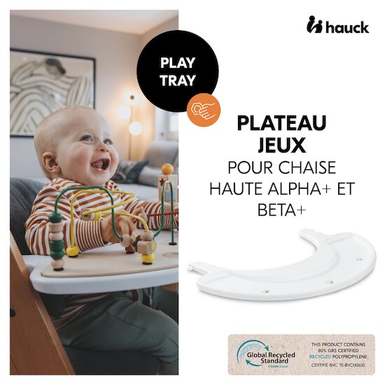 Hauck Plateau de jeux pour chaise haute Alpha+ et Beta+ White  Hauck Plateau de jeux pour chaise haute Alpha+ et Beta+ White