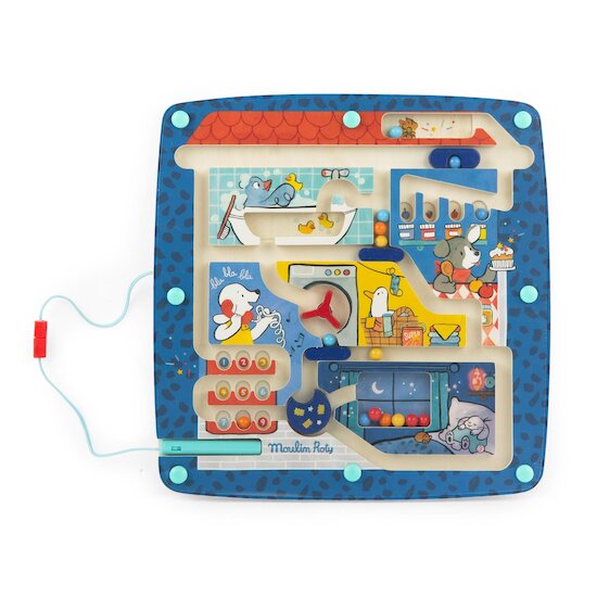 Moulin Roty Labyrinthe magnétique Puce & Pilou Multicolore 