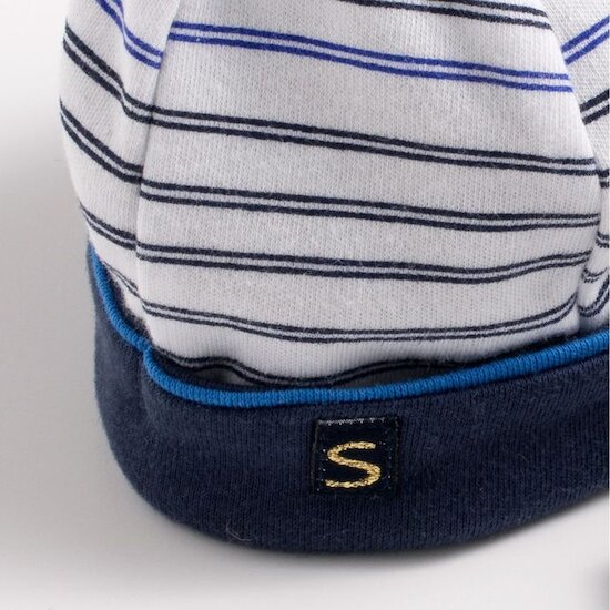 Sauthon Bonnet et moufles Baby Sailor Bleu  Sauthon Bonnet et moufles Baby Sailor Bleu