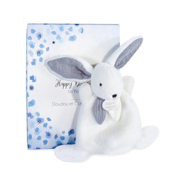 Doudou & Compagnie Doudou Happy Glossy Blanc 17 cm