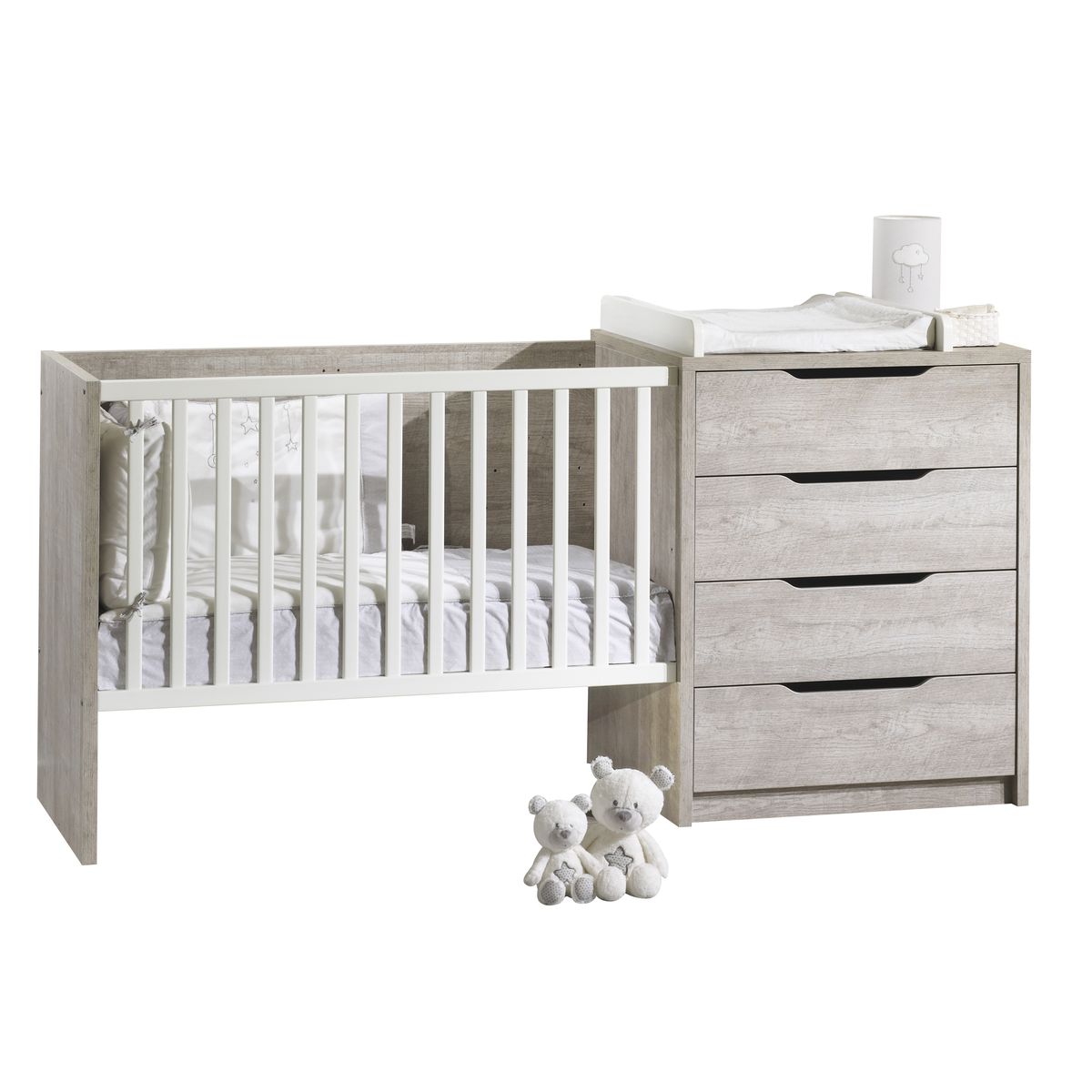 Sauthon - Lit combiné évolutif Loft BEIGE Sauthon