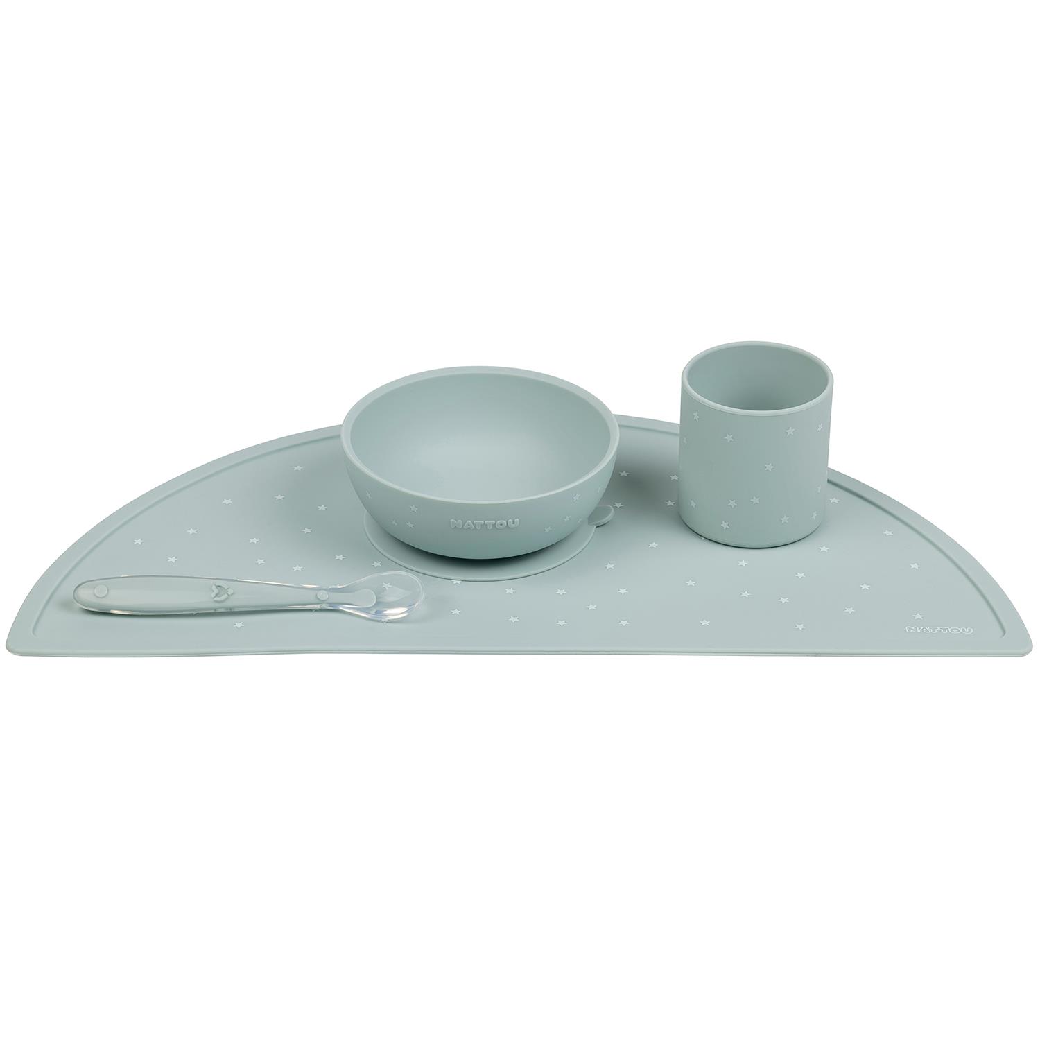 Coffret repas silicone 4 pcs VERT Nattou