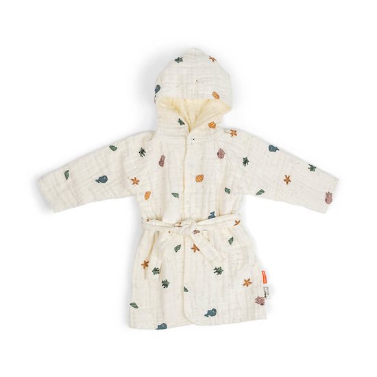 Done by Deer Peignoir GOTS Sea friends Beige 1-2 ans