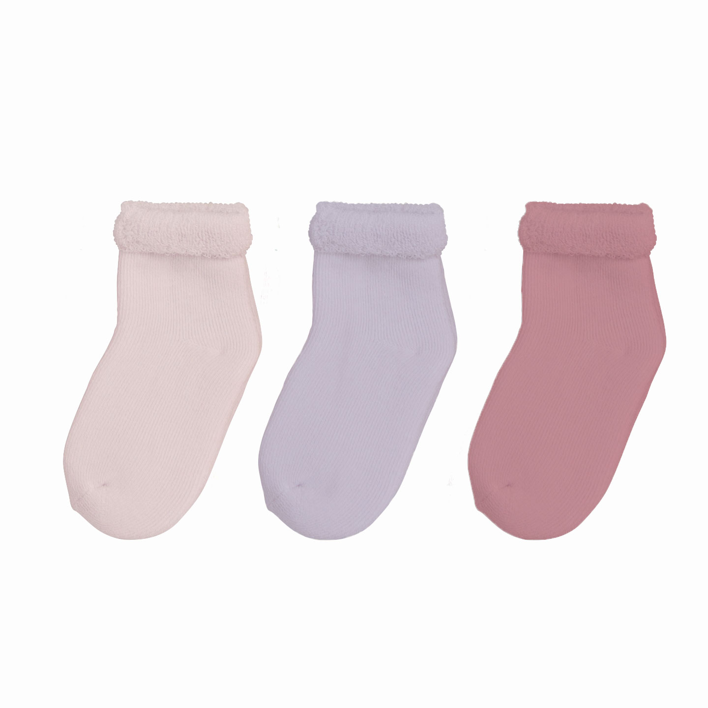 Trois Kilos Sept - Lot 3 paires de chaussettes maille bouclette ROSE Trois Kilos Sept