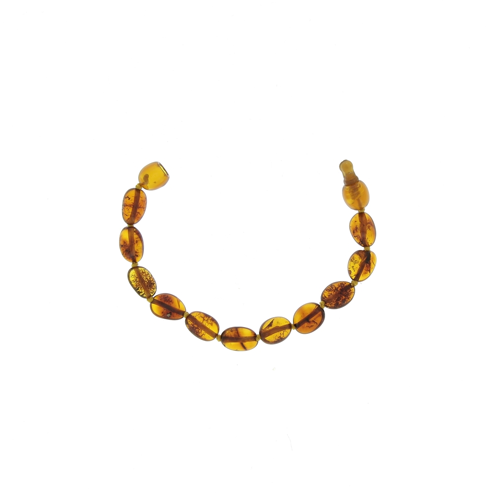 Bracelet enfant en ambre Baltique - forme olives MARRON BalticWay