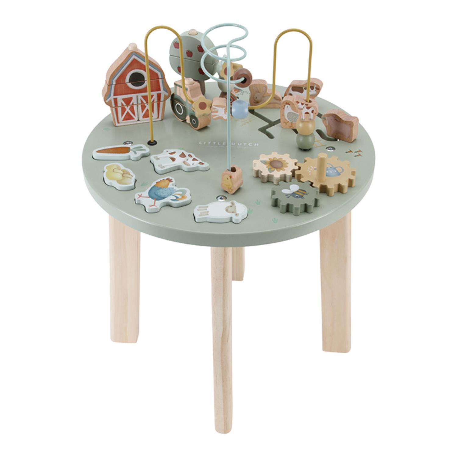 Table d'activités en bois FSC MULTICOLORE Little Dutch