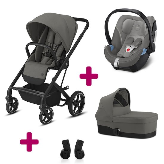 Poussette Confortable 3 En 1 Pack Poussette Coque Nacelle Bebe Adbb