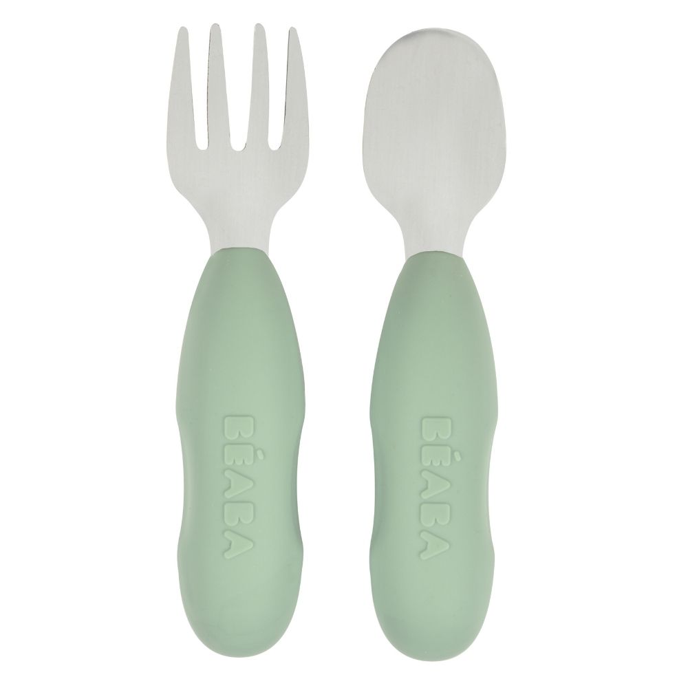 Beaba - Lot de 2 pré-cuillère silicone VERT Béaba