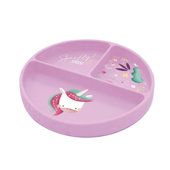 Sassi Junior Assiette silicone Sparkly The Unicorn 