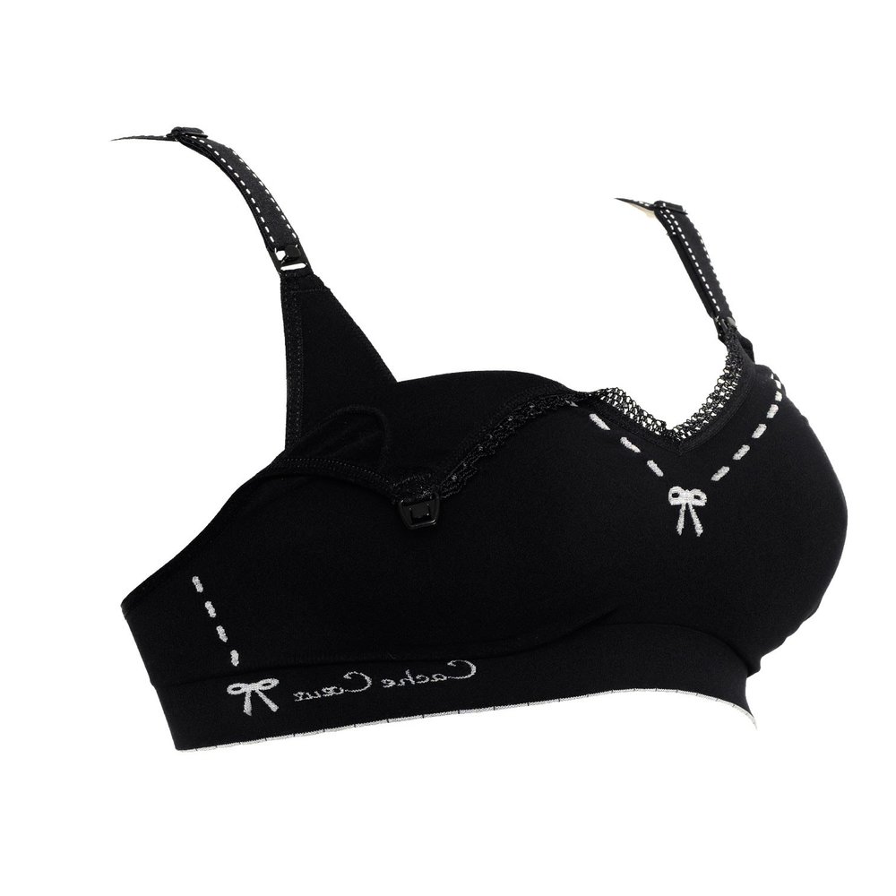 Brassière d'allaitement Seamless Noir NOIR Cache cœur
