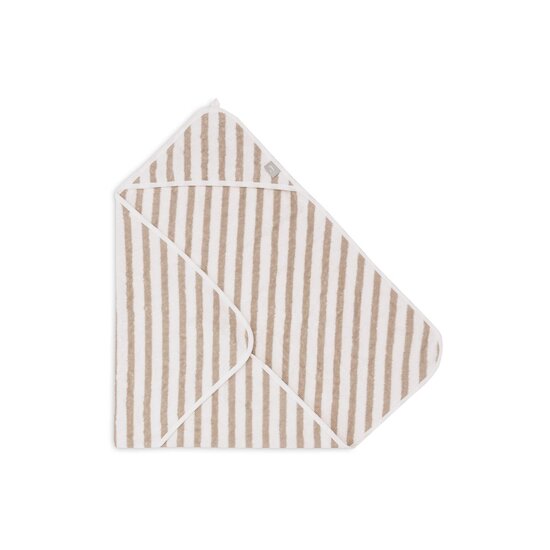 Jollein Cape Bain Stripe Terry Gots Olive Green  Jollein Cape Bain Stripe Terry Gots Olive Green
