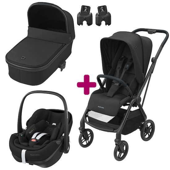 Maxi-Cosi - Bébé Confort Poussette Ultra Compacte Leona Noir