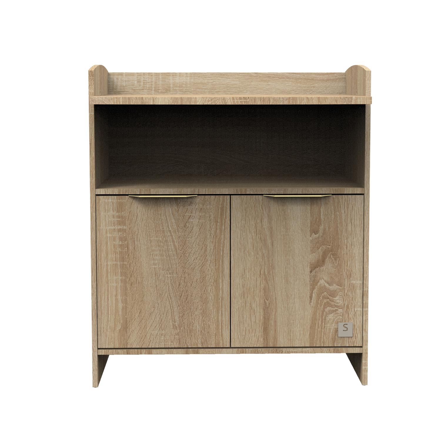 Commode 2 porte Azur avec dispositif à langer MARRON Sauthon