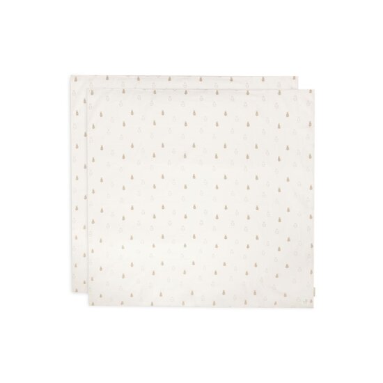 Jollein Lot de 2 Langes gaze de coton large Miffy Nougat 115x115 cm