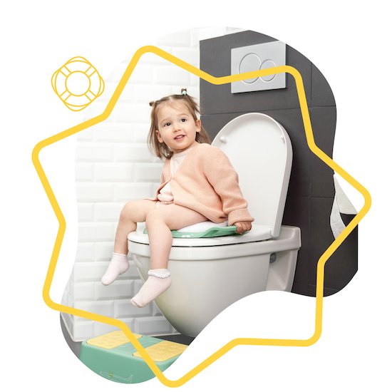 Reducteur de WC Pliable et Réglable Siège de Toilette Enfant Bébés