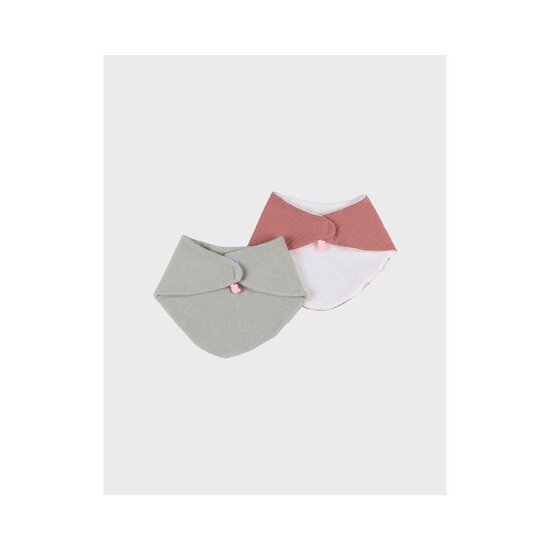 Noukie's Set 2 bavoirs bandana Eponge & Mousseline F&O Rouge  Noukie's Set 2 bavoirs bandana Eponge & Mousseline F&O Rouge