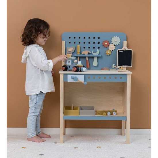 Little Dutch Etabli en bois FSC Bleu  Little Dutch Etabli en bois FSC Bleu