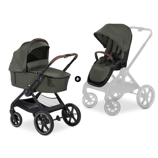 Hauck Poussette 2 En 1 Walk N Care Air Set Dark Olive 