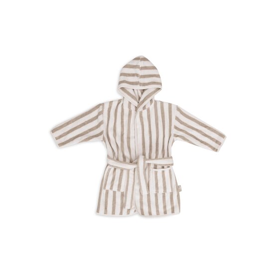 Jollein Peignoir Stripe Éponge  Gots Olive Green 1-2 ans