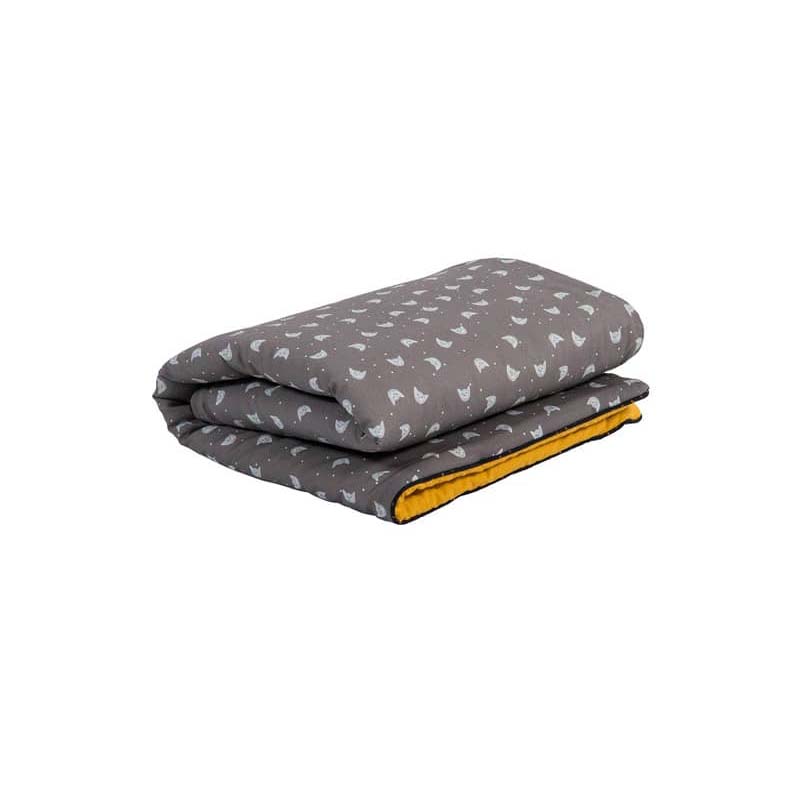 Plaid chats Les Moustaches GRIS Moulin Roty
