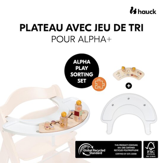 Hauck Jeu de tri avec plateau  Alpha+ Giraffe White  