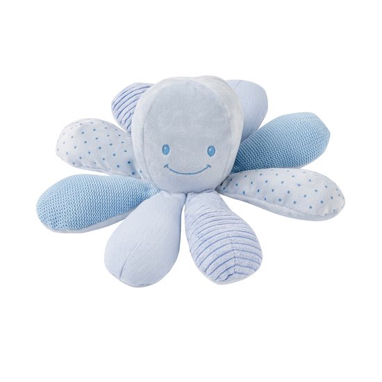 Nattou Peluche d'activités poulpe Bleu 