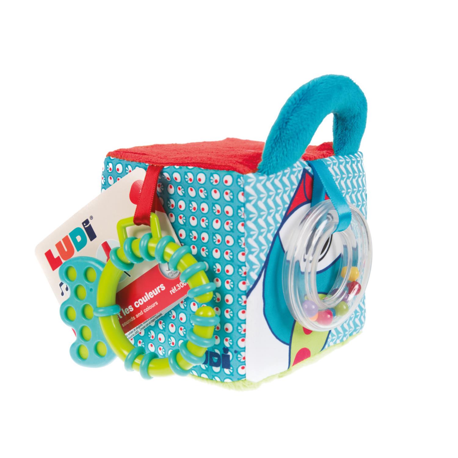 LUDI - Cube d'éveil tissu MULTICOLORE Ludi