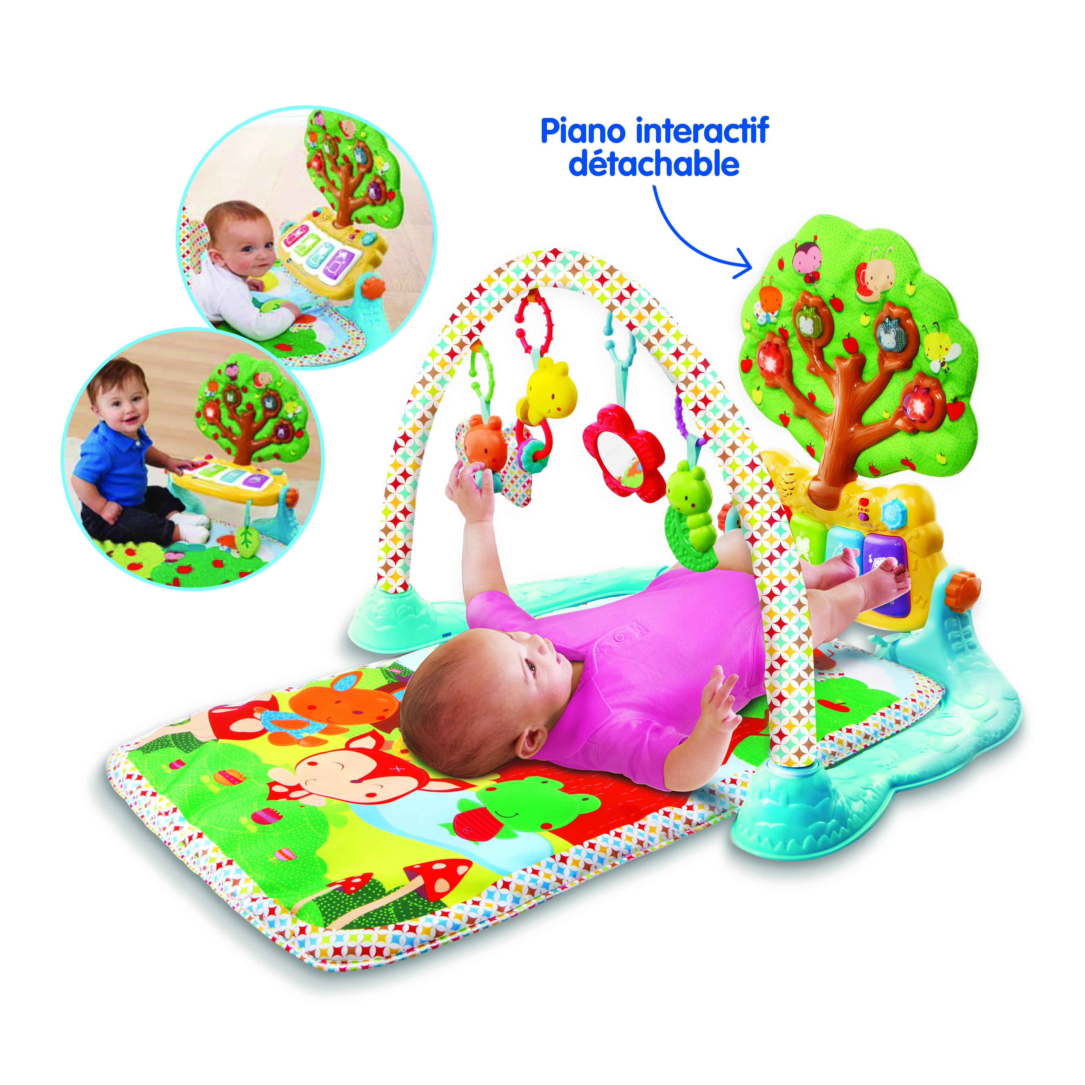 Tapis d'éveil avec portique Jardin enchanté p'tits copains MULTICOLORE Vtech Baby